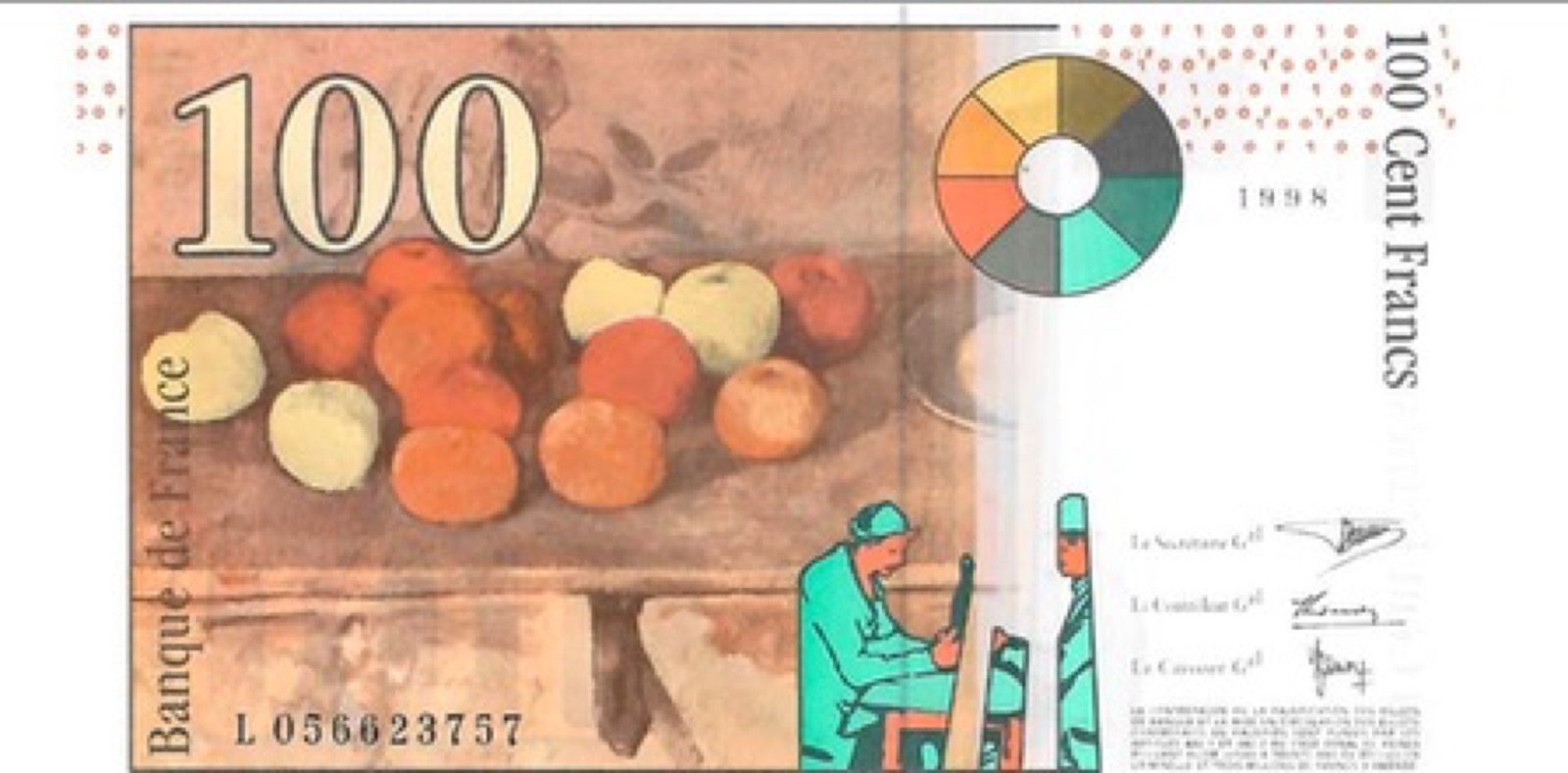 Billet 100 Francs Cezanne 1998 SPL
