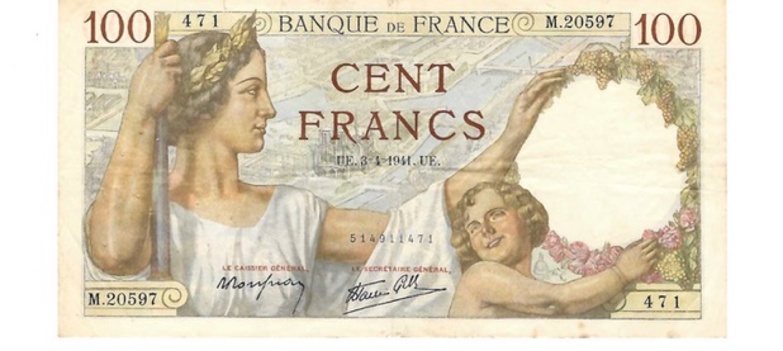 Billet 100 Francs Sully VF