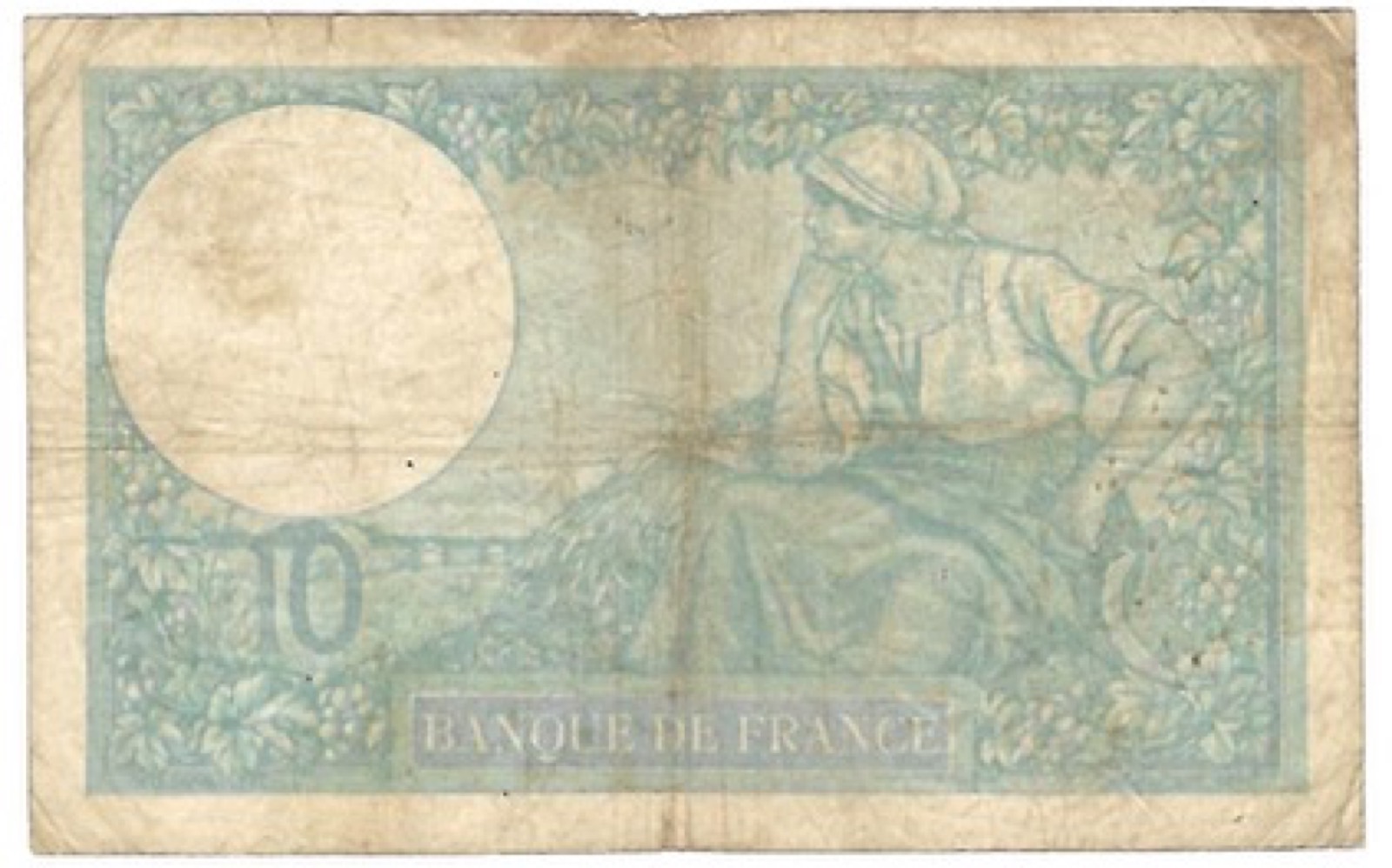 Billet 10 Francs Minerve 1940 AB