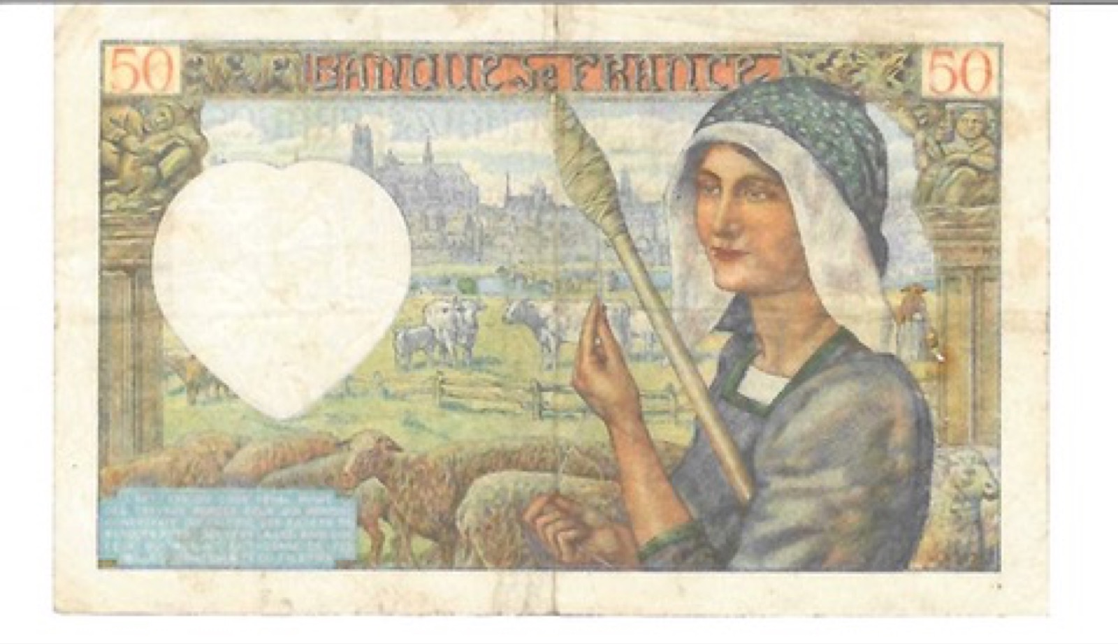Billet 50 Francs Jaques Coeur 1942 G B