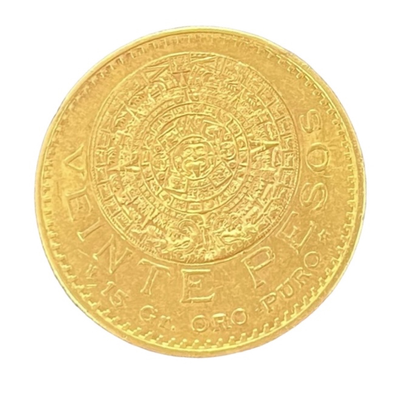 20 Pesos “Pierre du Soleil” (calendrier aztèque) 1921 Mexico