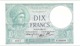 Billet 10 Francs Minerve 1941 TTB